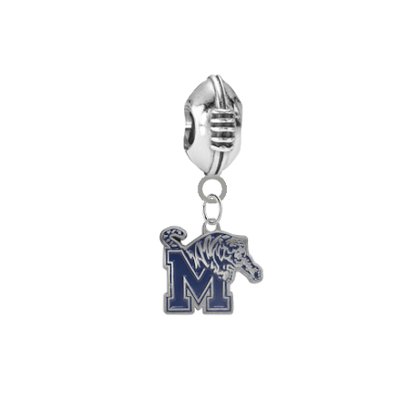 Memphis Tigers Football European Bracelet Charm (Pandora Compatible)