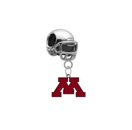 Minnesota Gophers Football Helmet Universal European Bracelet Charm
