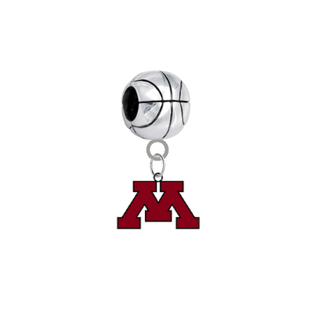 Minnesota Gophers Basketball Universal European Bracelet Charm
