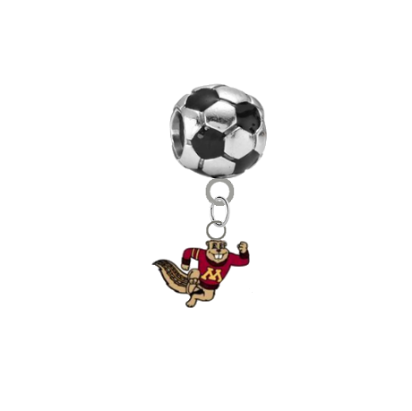 Minnesota Gophers Mascot Soccer Universal European Bracelet Charm