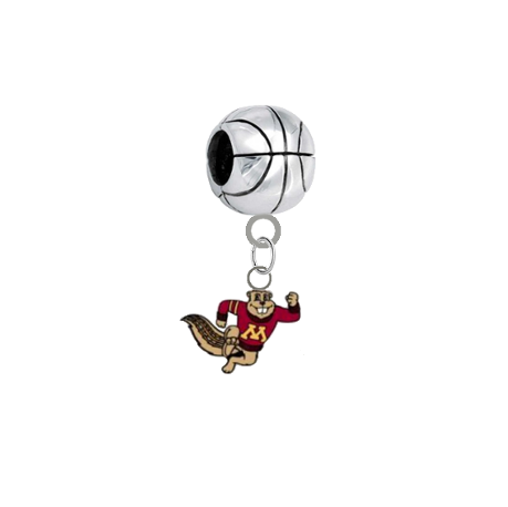 Minnesota Gophers Mascot Basketball Universal European Bracelet Charm