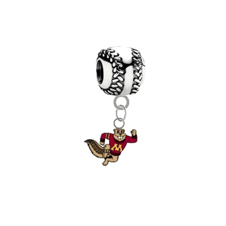 Minnesota Gophers Mascot Softball Universal European Bracelet Charm