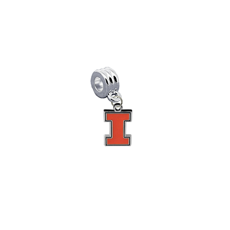 Illinois Fighting Illini NCAA Universal European Bracelet Charm (Pandora Compatible)