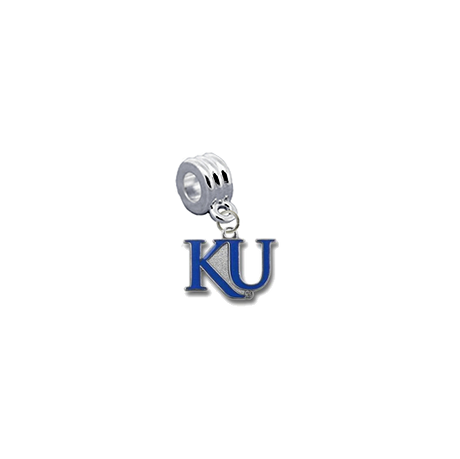 Kansas Jayhawks 2 NCAA Universal European Bracelet Charm (Pandora Compatible)