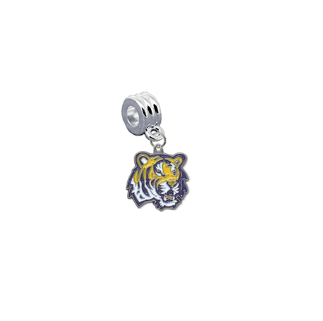 LSU Tigers NCAA Universal European Bracelet Charm (Pandora Compatible)