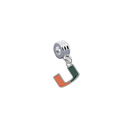 Miami Hurricanes NCAA Universal European Bracelet Charm (Pandora Compatible)