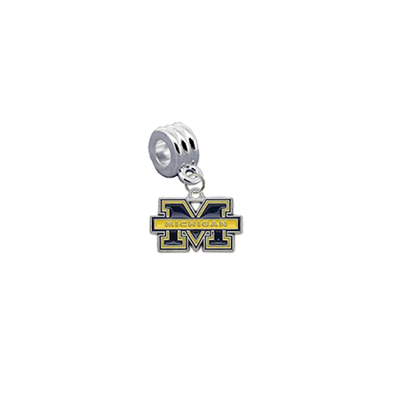 Michigan Wolverines NCAA Universal European Bracelet Charm (Pandora Compatible)