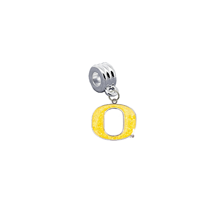 Oregon Ducks Volt Glitter Universal European Bracelet Charm