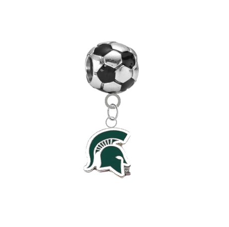 Michigan State Spartans Mascot Soccer Universal European Bracelet Charm