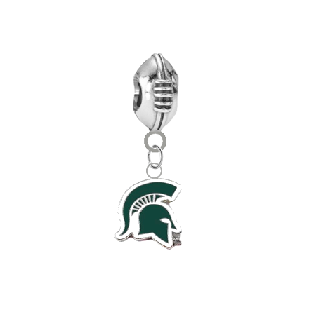 Michigan State Spartans Mascot Football Universal European Bracelet Charm