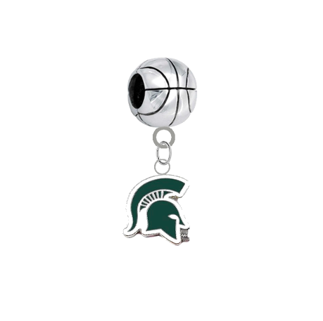 Michigan State Spartans Mascot Basketball Universal European Bracelet Charm