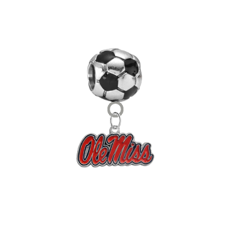 Ole Miss Mississippi Rebels Soccer Universal European Bracelet Charm