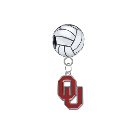 Oklahoma Sooners Volleyball Universal European Bracelet Charm