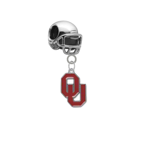 Oklahoma Sooners Football Helmet Universal European Bracelet Charm