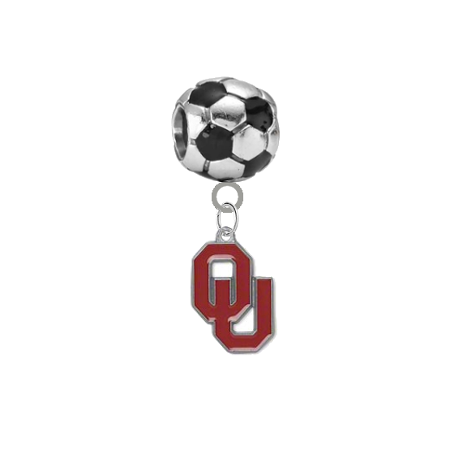 Oklahoma Sooners Soccer Universal European Bracelet Charm