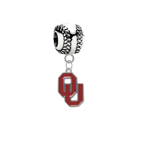 Oklahoma Sooners Baseball Universal European Bracelet Charm