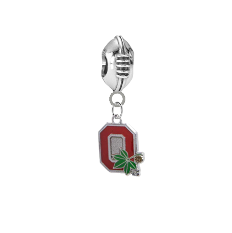Ohio State Buckeyes Style 2 Football Universal European Bracelet Charm