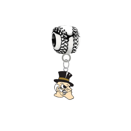 Wake Forest Demon Deacons Softball Universal European Bracelet Charm
