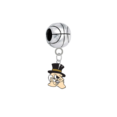 Wake Forest Demon Deacons Basketball Universal European Bracelet Charm