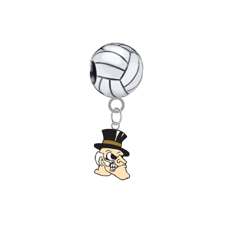Wake Forest Demon Deacons Volleyball Universal European Bracelet Charm