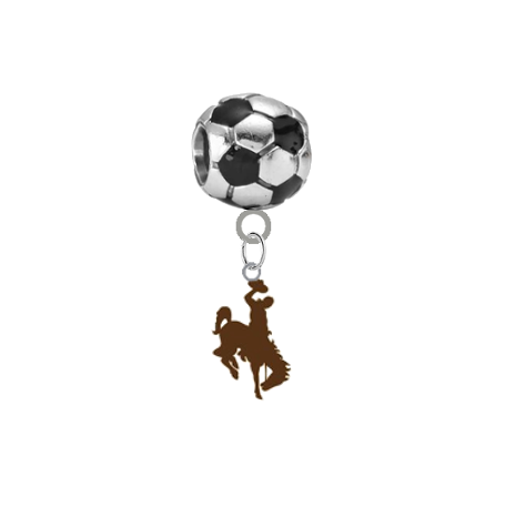 Wyoming Cowboys Soccer Universal European Bracelet Charm