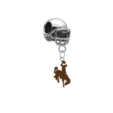 Wyoming Cowboys Football Helmet Universal European Bracelet Charm