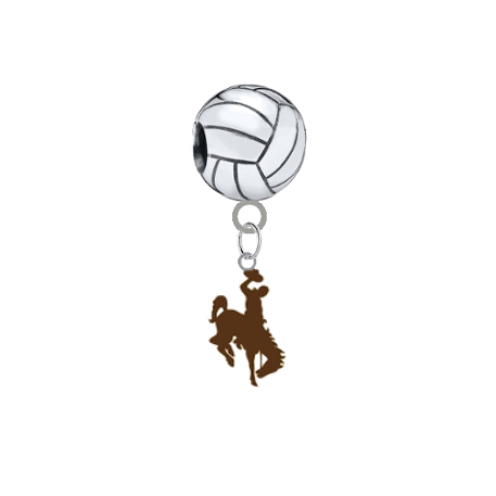Wyoming Cowboys Volleyball Universal European Bracelet Charm