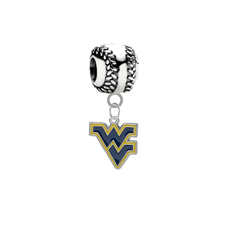 West Virginia Mountaineers Softball Universal European Bracelet Charm