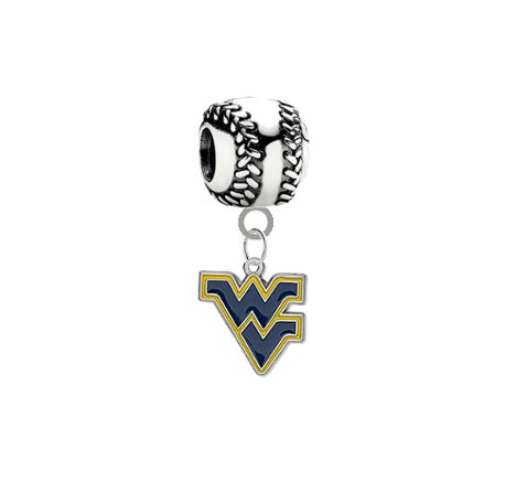West Virginia Mountaineers Baseball Universal European Bracelet Charm