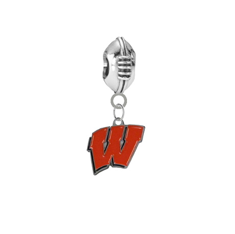 Wisconsin Badgers Football Universal European Bracelet Charm