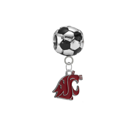Washington State Cougars Soccer Universal European Bracelet Charm