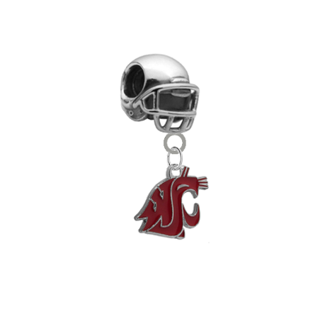 Washington State Cougars Football Helmet Universal European Bracelet Charm