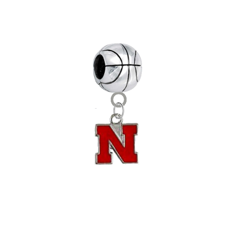 Nebraska Cornhuskers Basketball Universal European Bracelet Charm