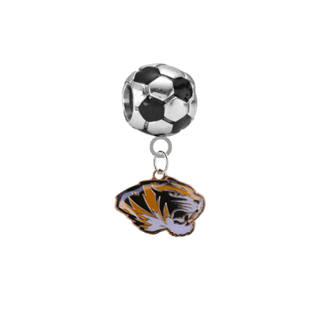 Missouri Tigers Soccer Universal European Bracelet Charm