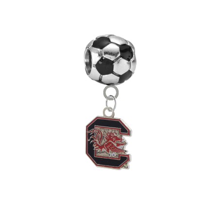 South Carolina Gamecocks Soccer Universal European Bracelet Charm