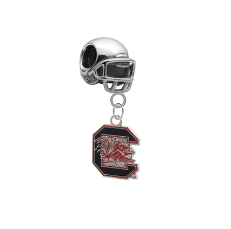 South Carolina Gamecocks Football Helmet Universal European Bracelet Charm