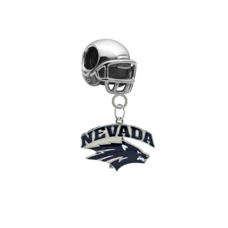 Nevada Wolfpack Football Helmet Universal European Bracelet Charm