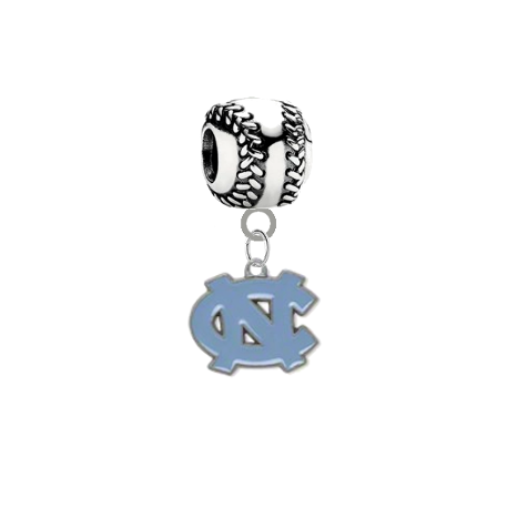 North Carolina Tar Heels Baseball Universal European Bracelet Charm