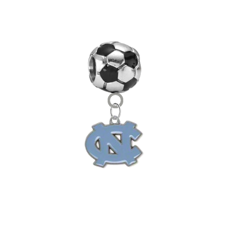 North Carolina Tar Heels Soccer Universal European Bracelet Charm