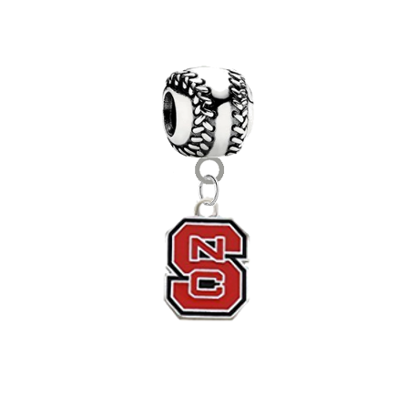 North Carolina State Wolfpack Softball Universal European Bracelet Charm