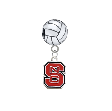 North Carolina State Wolfpack Volleyball Universal European Bracelet Charm