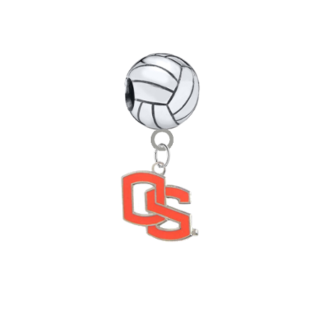 Oregon State Beavers Style 2 Volleyball Universal European Bracelet Charm