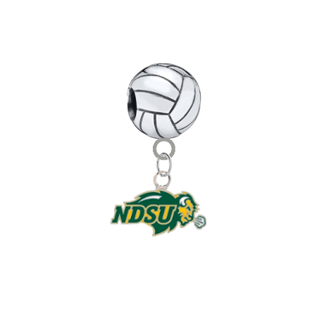 North Dakota State Bison Volleyball Universal European Bracelet Charm