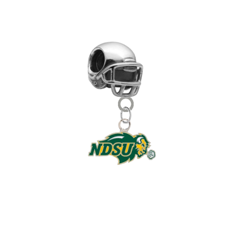 North Dakota State Bison Football Helmet Universal European Bracelet Charm