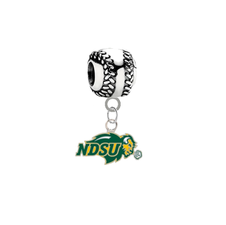North Dakota State Bison Softball Universal European Bracelet Charm