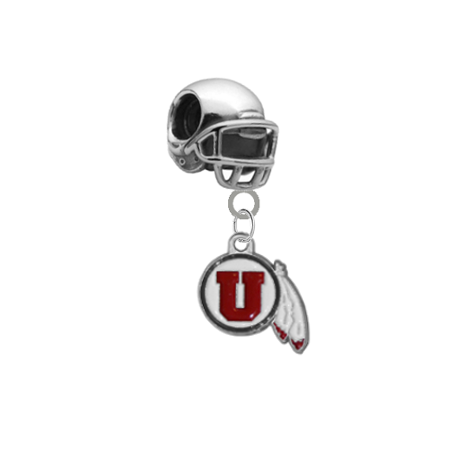 Utah Utes Football Helmet Universal European Bracelet Charm