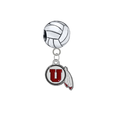 Utah Utes Volleyball Universal European Bracelet Charm