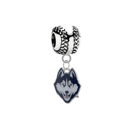 UConn Connecticut Huskies Baseball Universal European Bracelet Charm