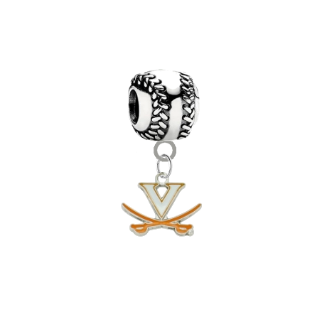 Virginia Cavaliers Baseball Universal European Bracelet Charm