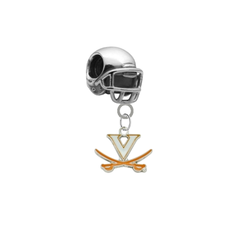 Virginia Cavaliers Football Helmet Universal European Bracelet Charm